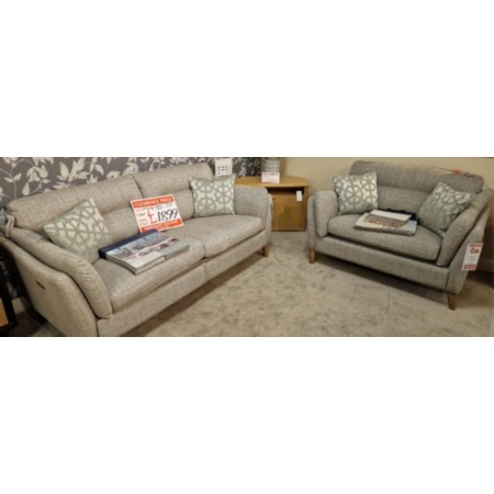 Ashwood - Calypso 3 seater sofa and cuddler motion loungers